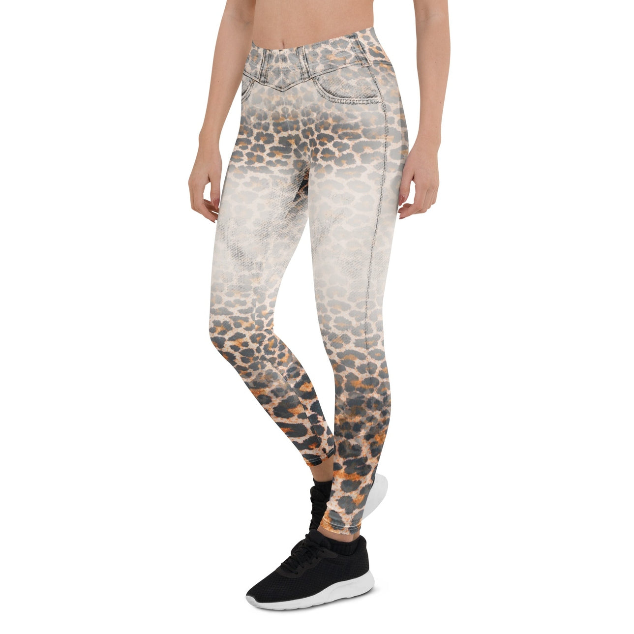 Leopard Denim Print Leggings