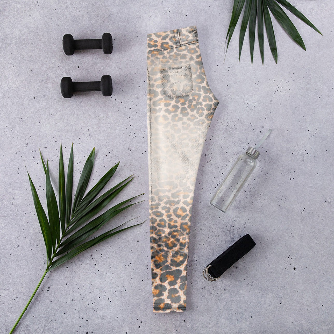Leopard Denim Print Leggings
