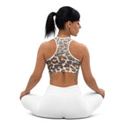 Leopard Denim Print Sports Bra