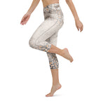 Leopard Denim Print Yoga Capris