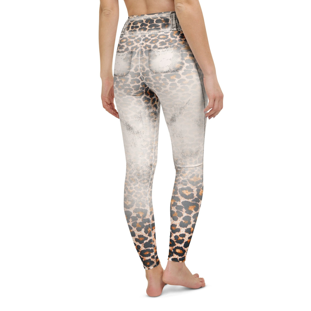 Leopard Denim Print Yoga Leggings