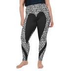 Leopard Heart Shaped Plus Size Leggings