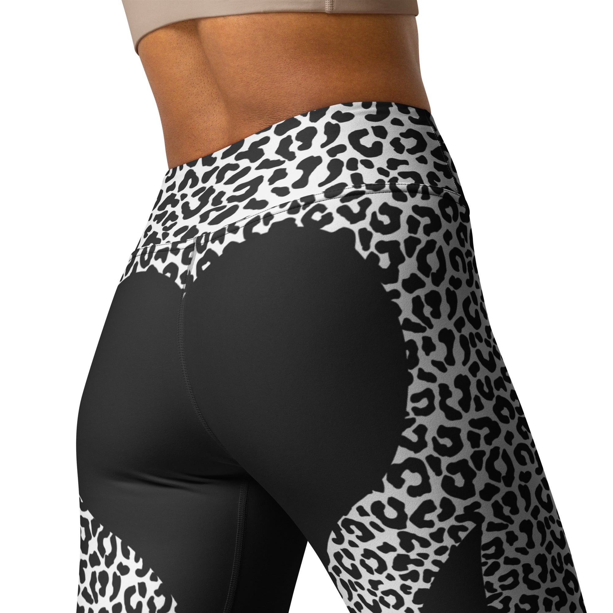 Leopard Heart Shaped Yoga Leggings