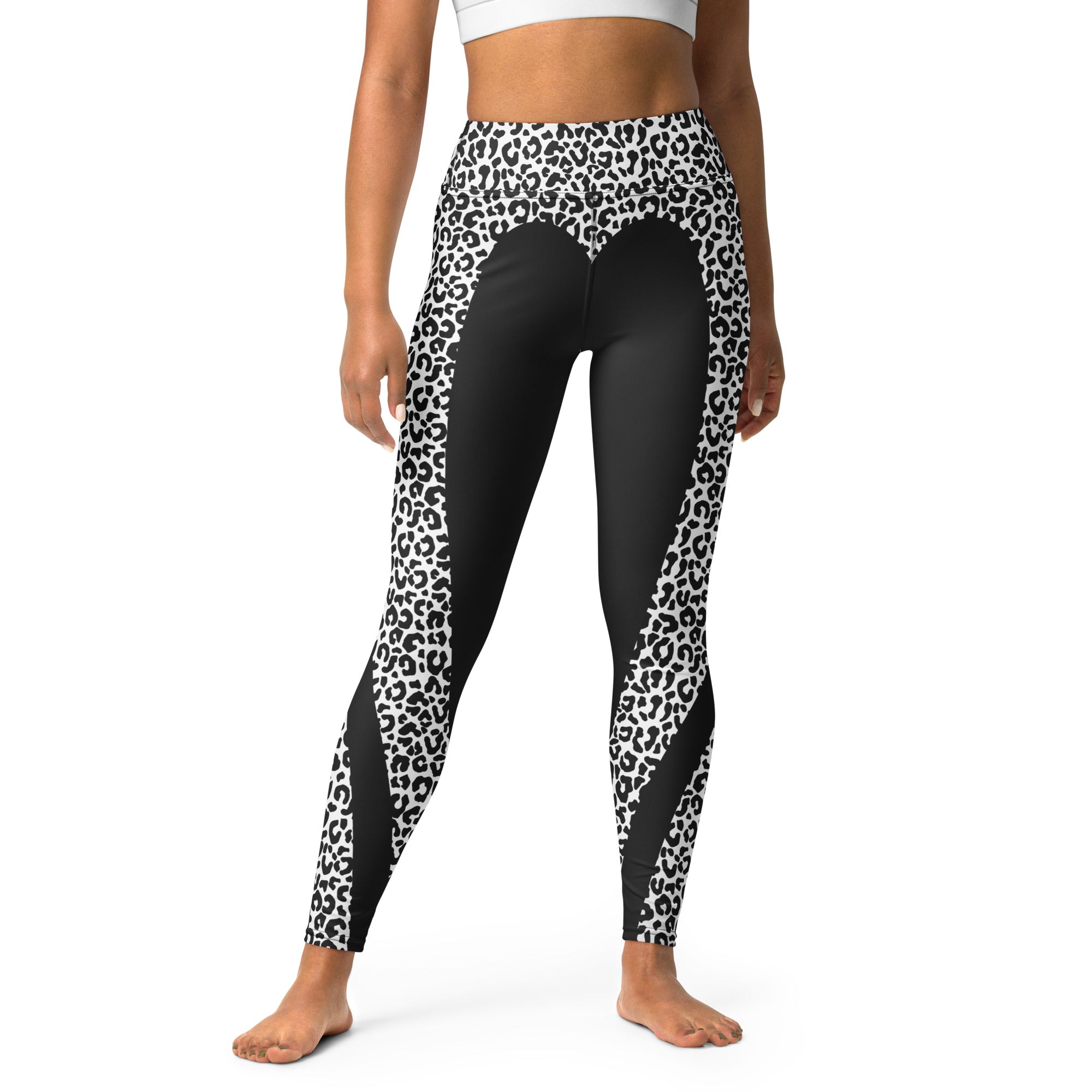 Leopard Heart Shaped Yoga Leggings