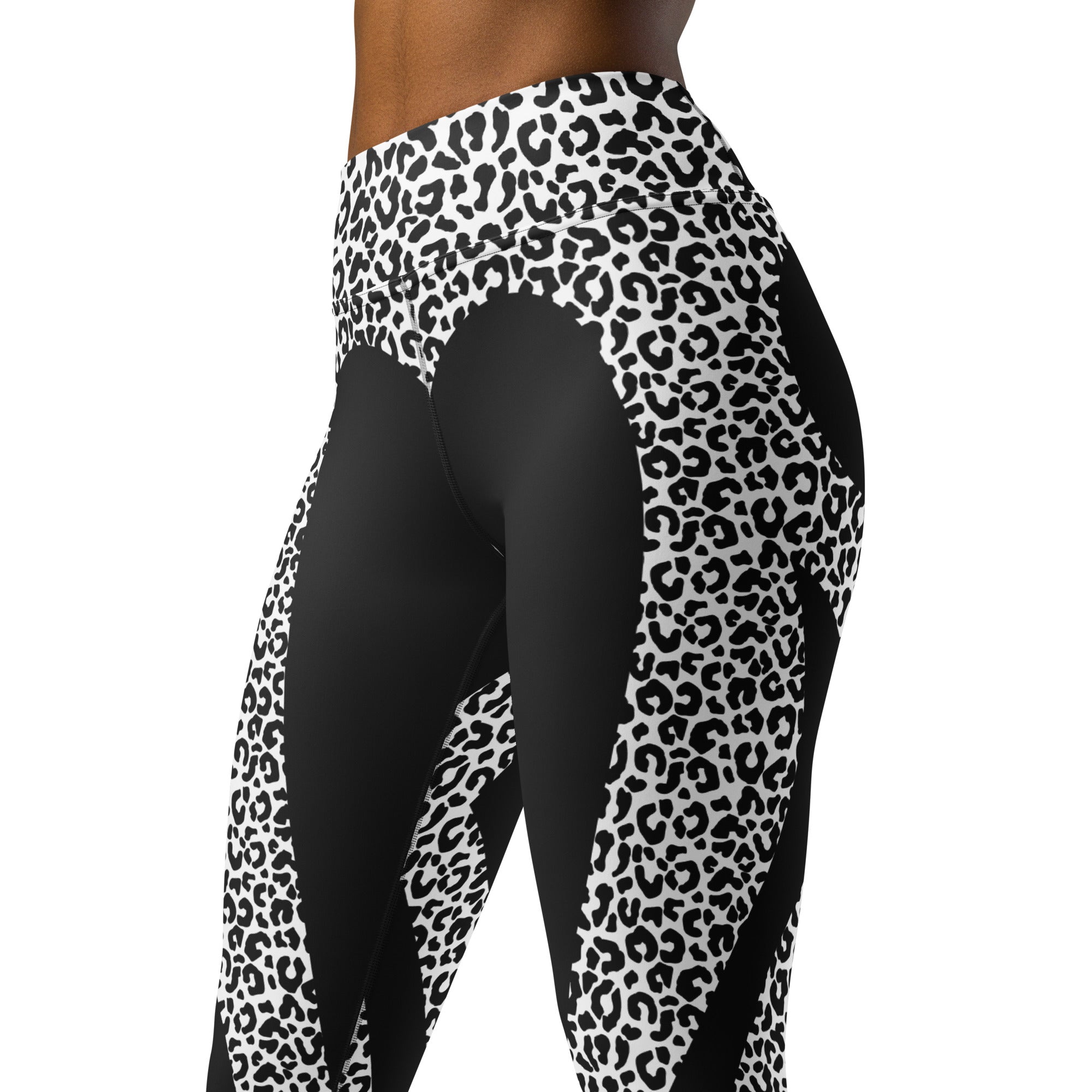 Leopard Heart Shaped Yoga Leggings