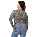 Leopard Recycled Long-sleeve Crop Top
