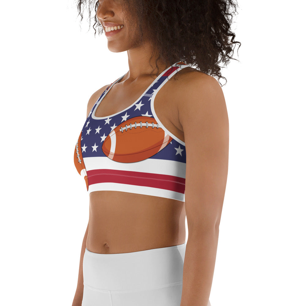 Love Football Sports Bra