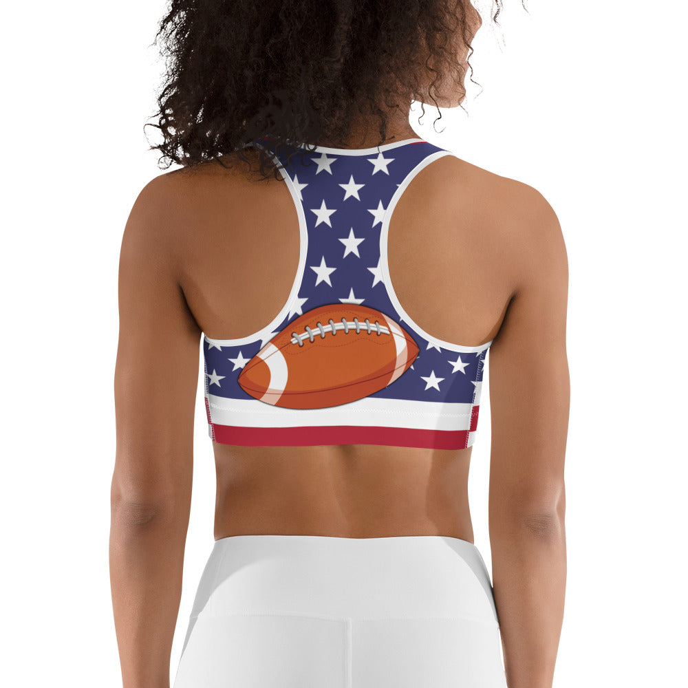 Love Football Sports Bra