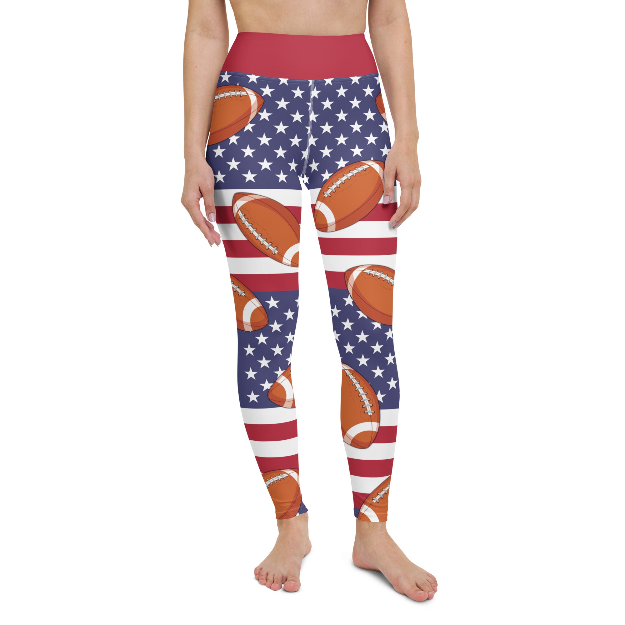 Love Football Yoga Leggings