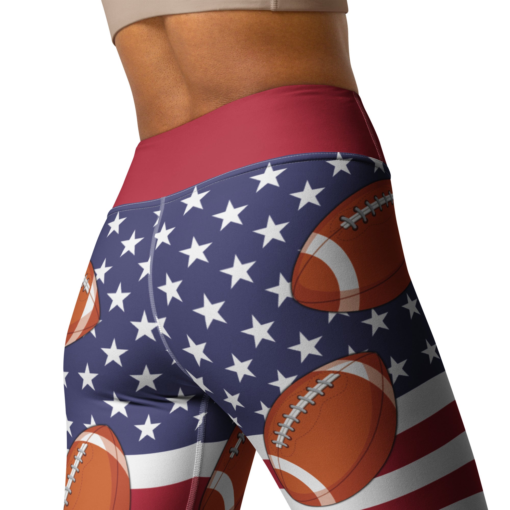 Love Football Yoga Leggings