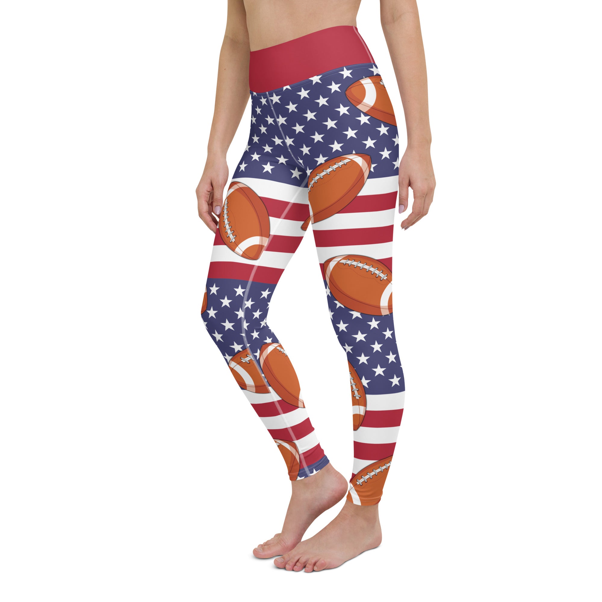 Love Football Yoga Leggings