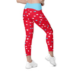Love Pop Crossover Leggings With Pockets