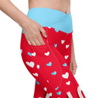 Love Pop Crossover Leggings With Pockets