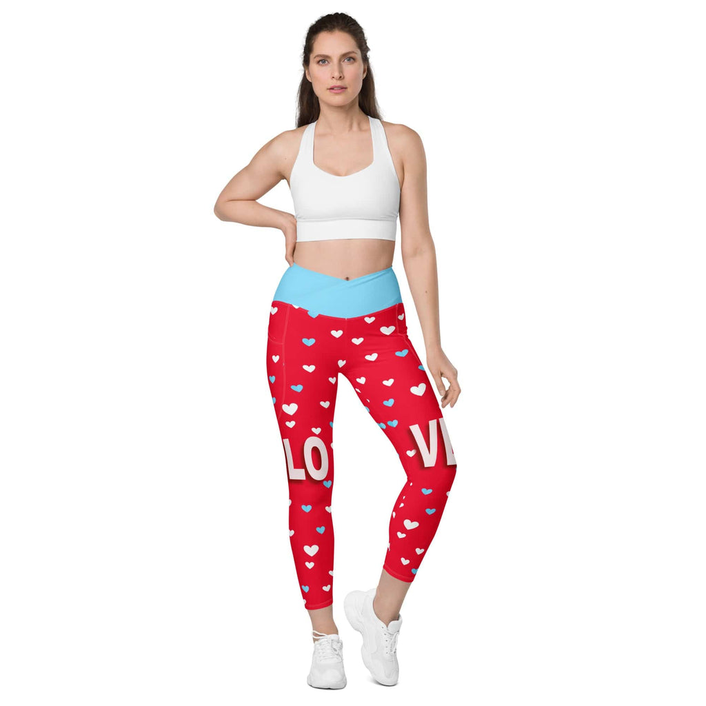 Love Pop Crossover Leggings With Pockets