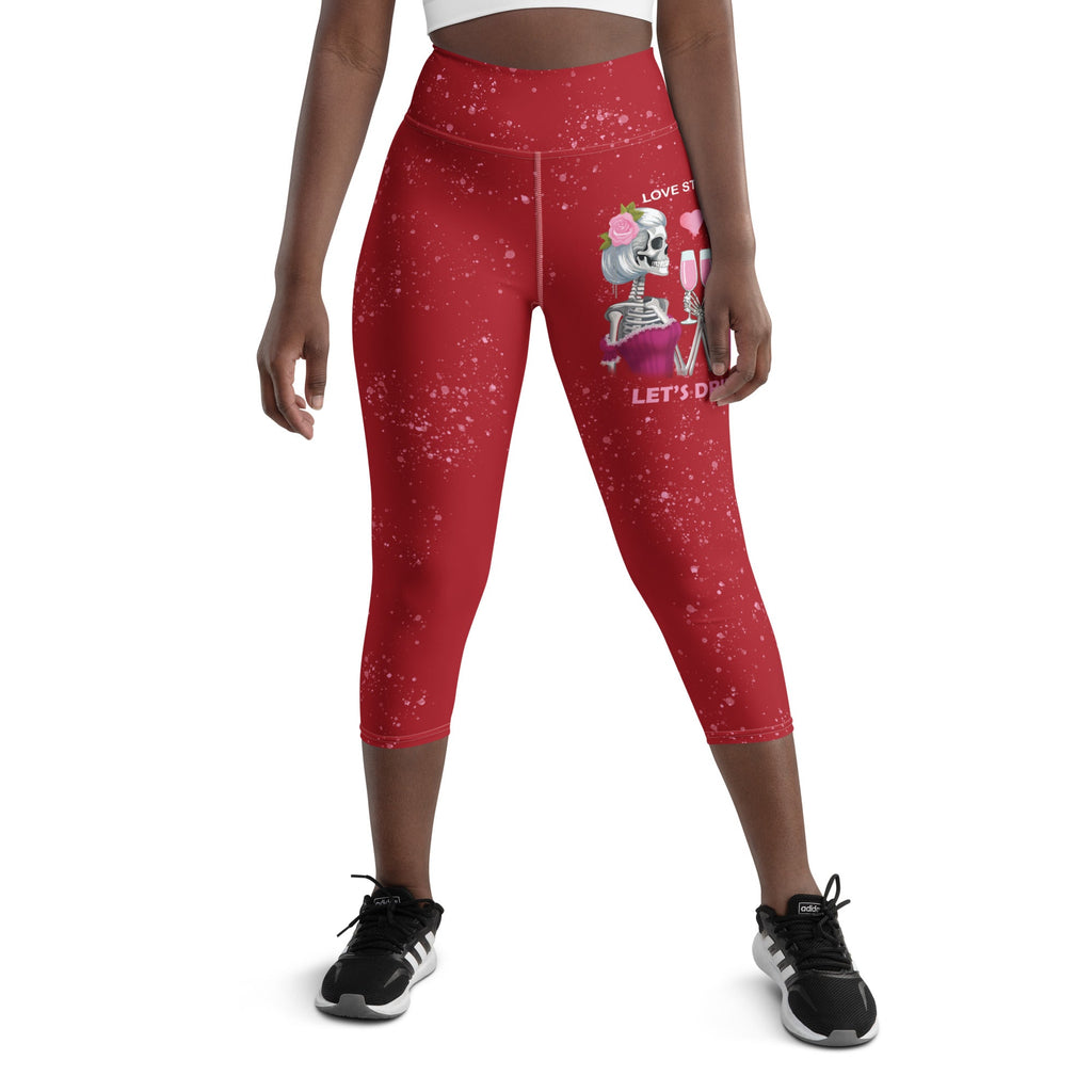 Love Stinks Let's Drink Yoga Capris