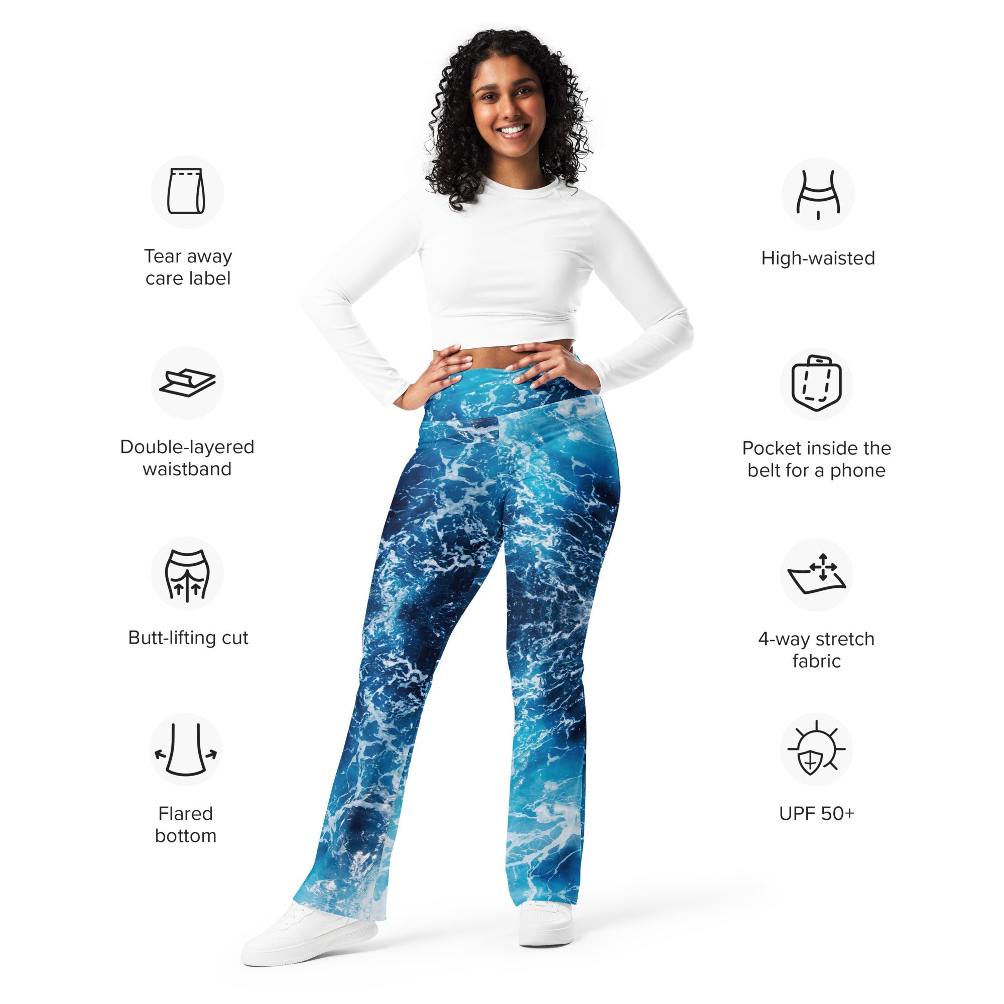 Lovely Ocean Flare Leggings