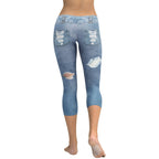 Low Rise Denim Capris