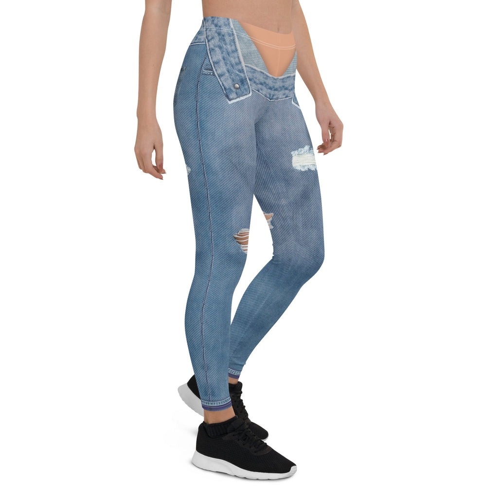 Low Rise Denim Leggings