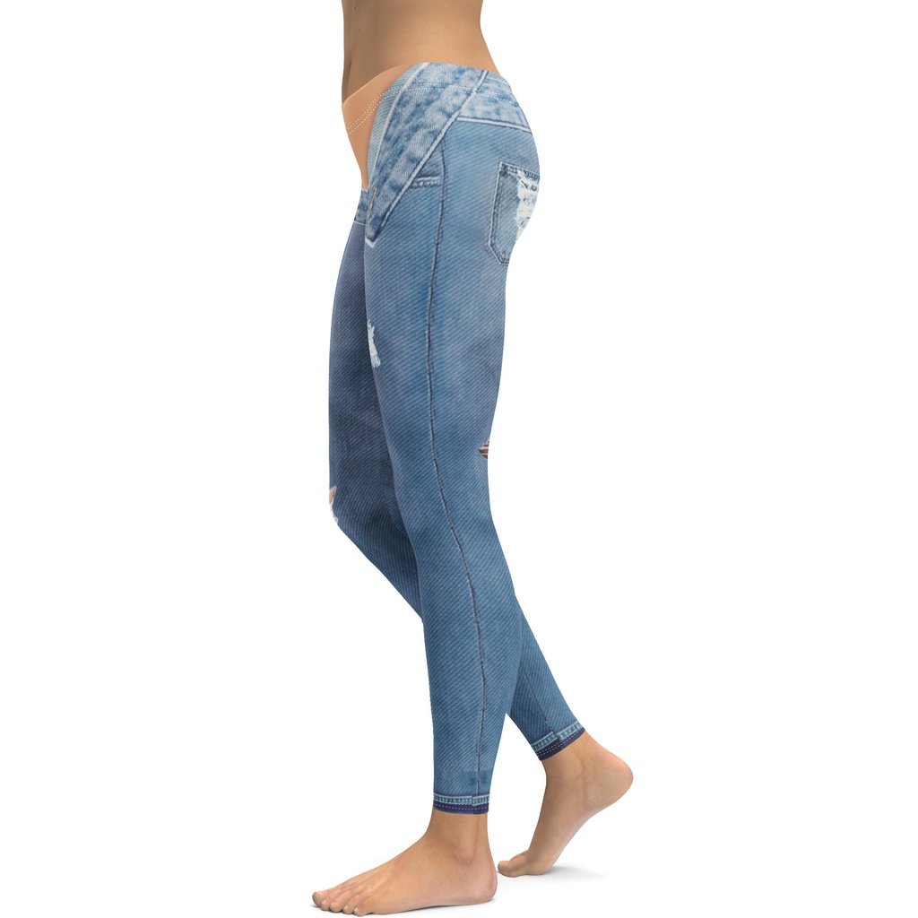 Low Rise Denim Leggings