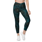 Luxe Floral Crossover Leggings With Pockets