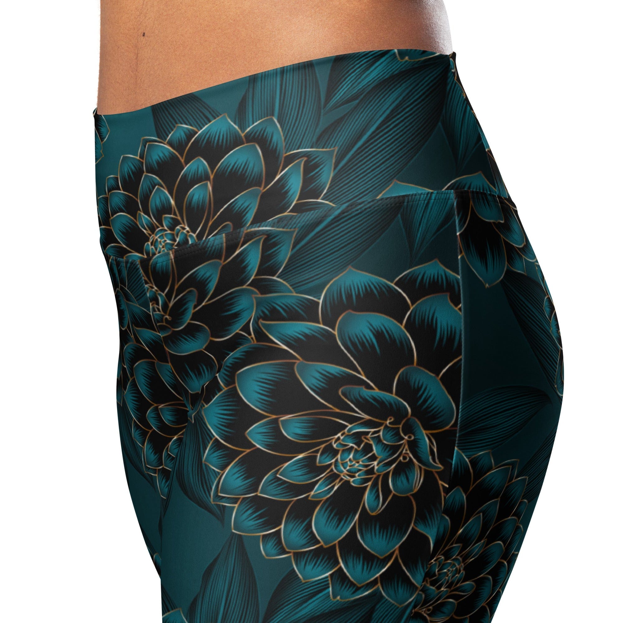 Luxe Floral Flare Leggings