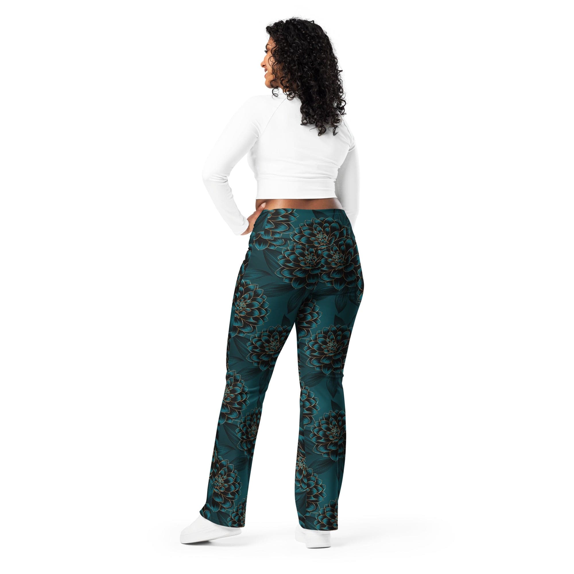 Luxe Floral Flare Leggings