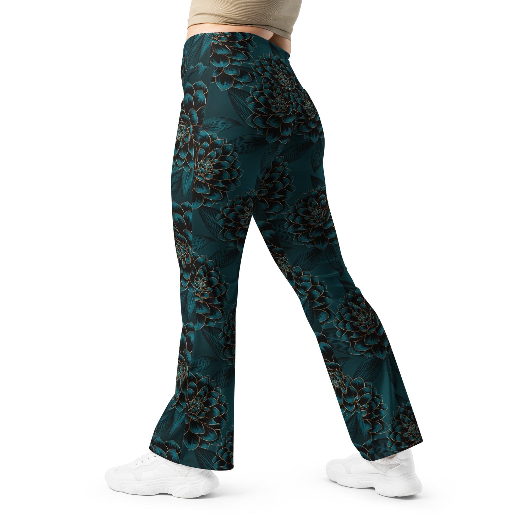 Luxe Floral Flare Leggings