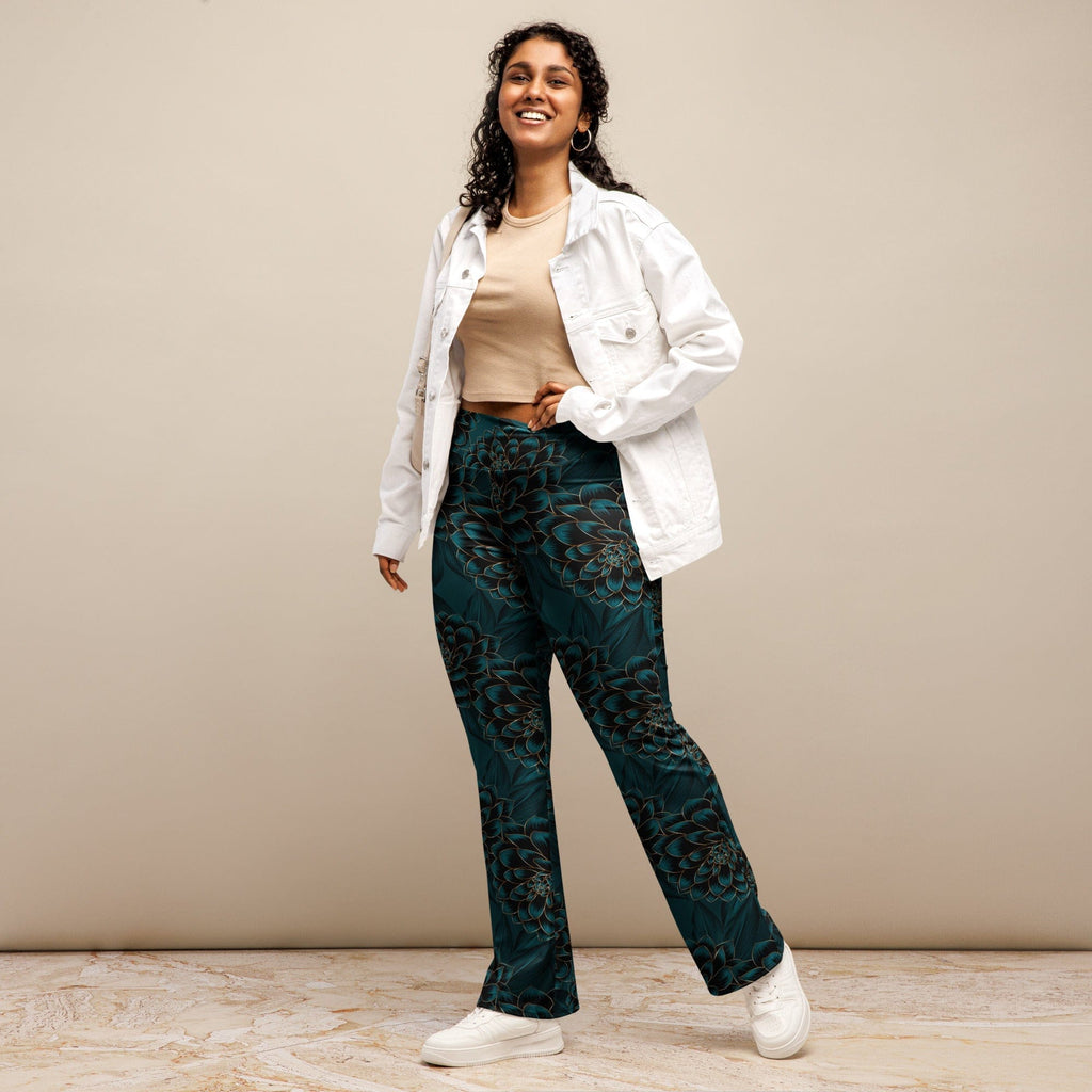 Luxe Floral Flare Leggings