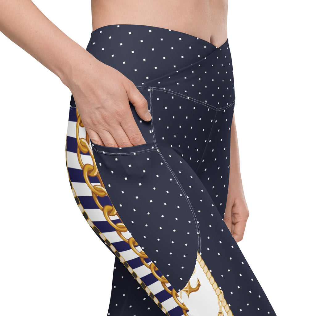 Luxury Resort Crossover Leggings With Pockets
