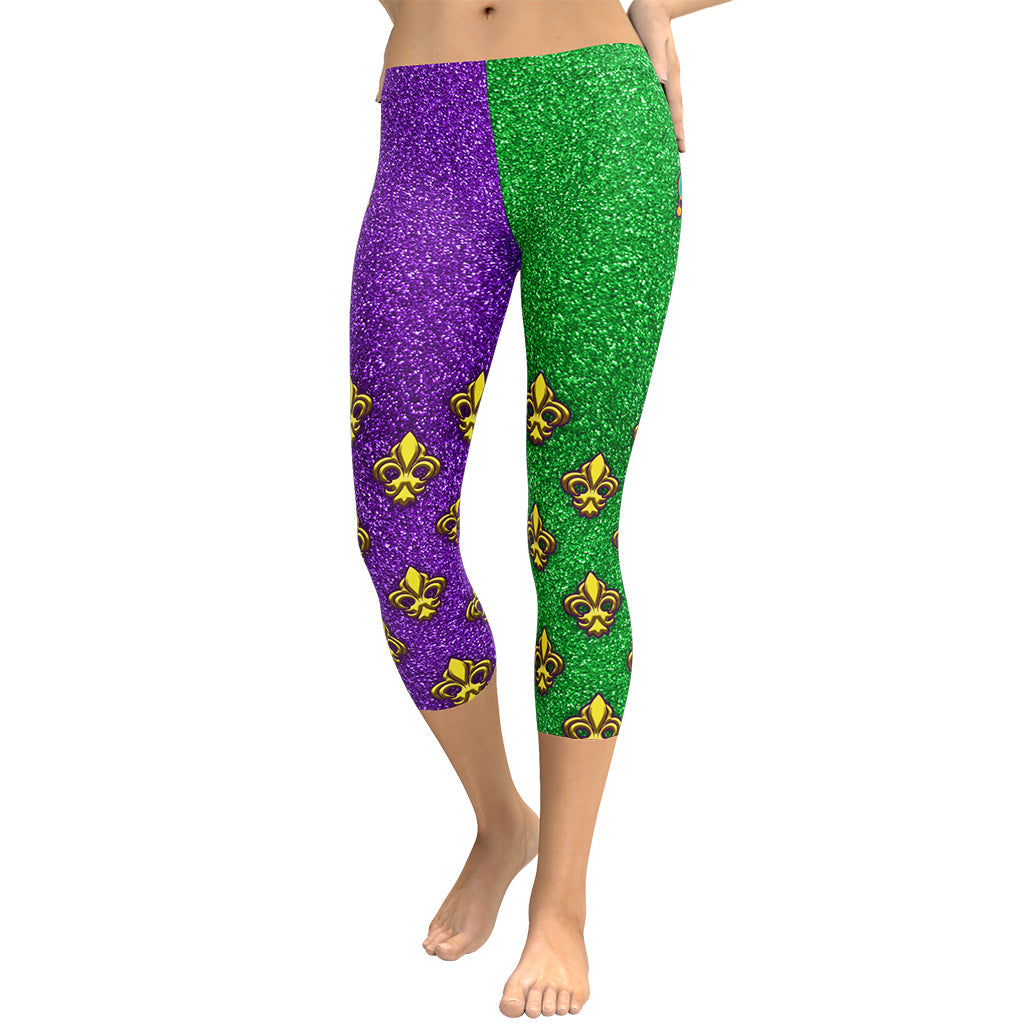 Mardi Gras Mask Capris