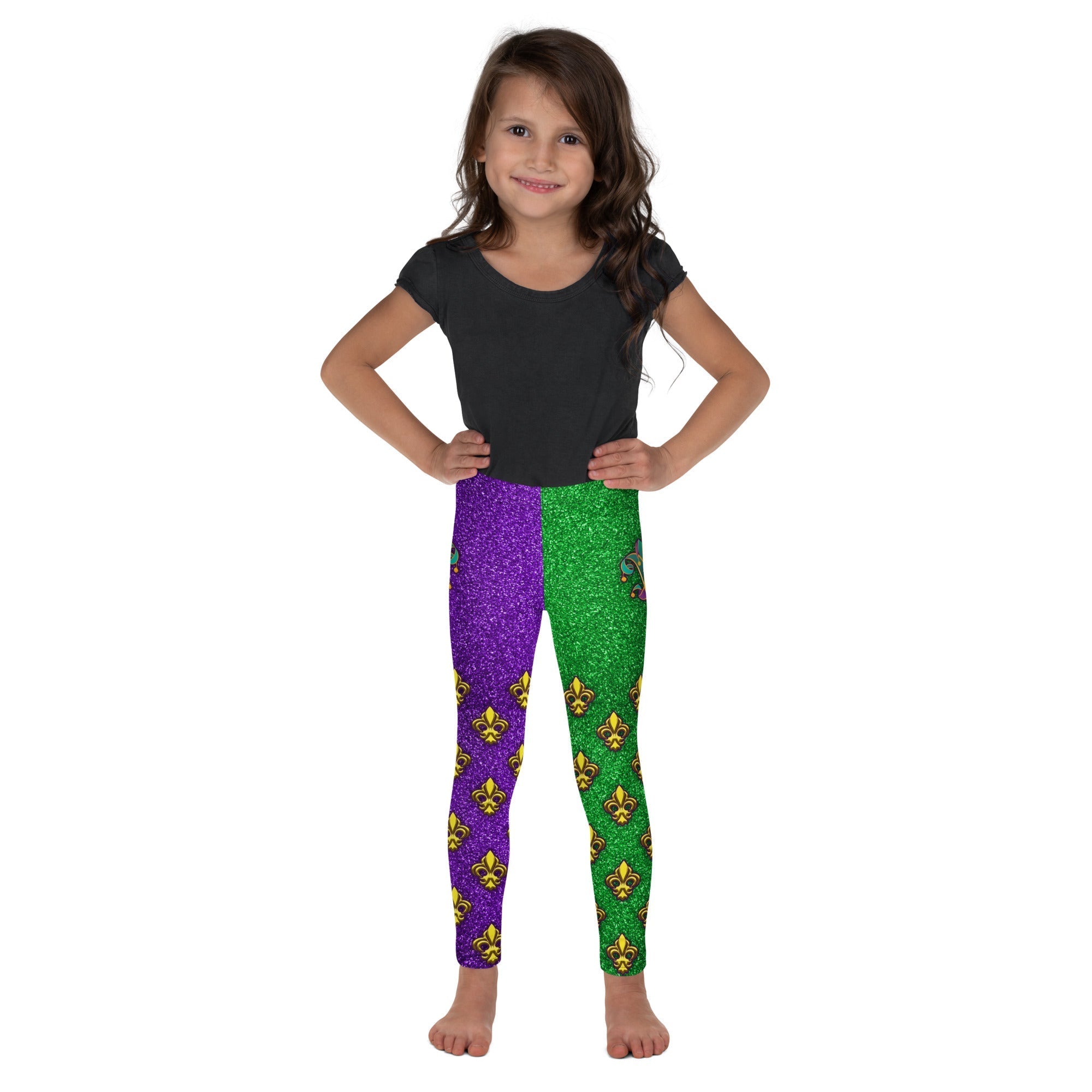 Mardi Gras Mask Kid's Leggings