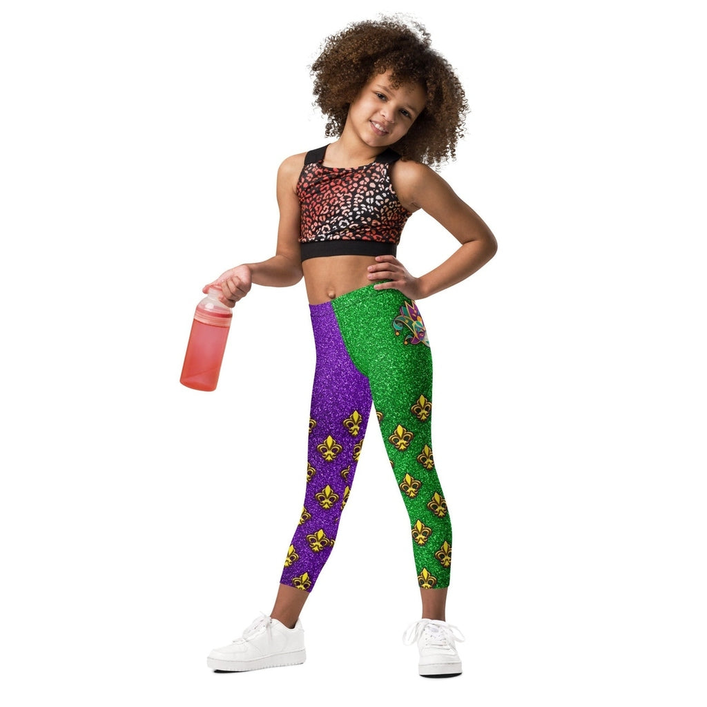 Mardi Gras Mask Kid's Leggings