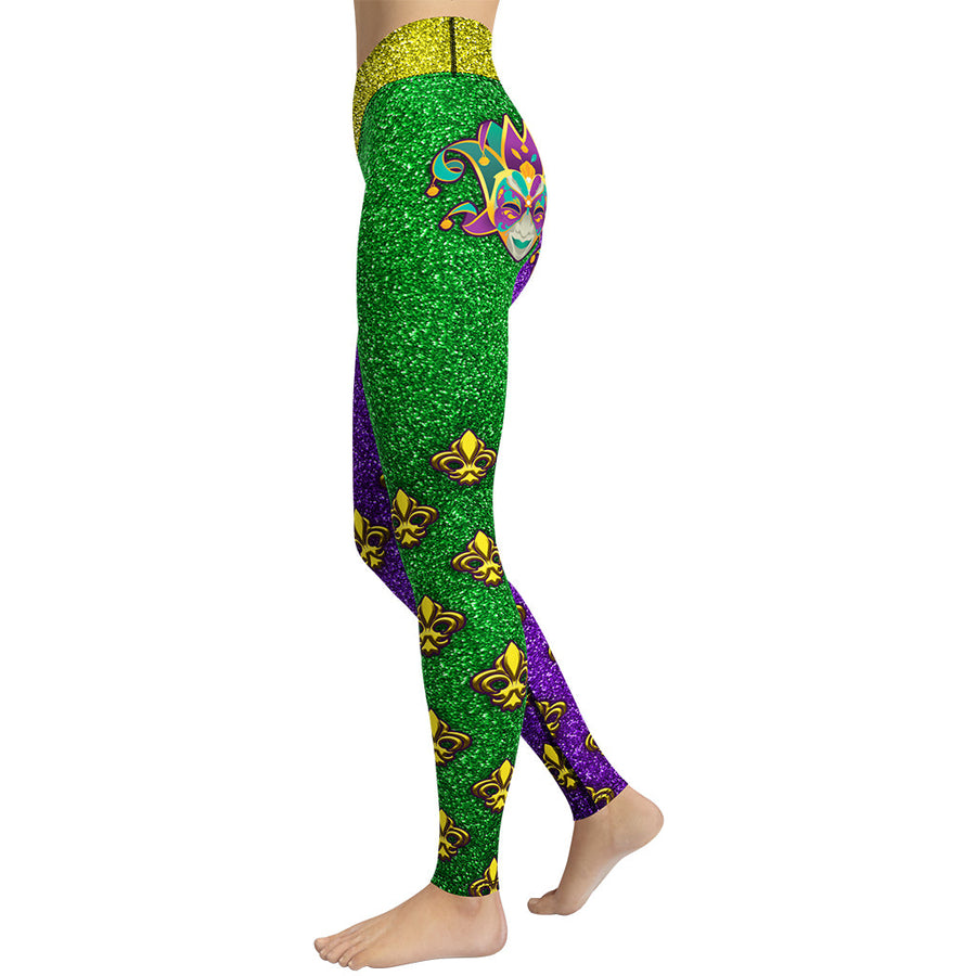 Mardi Gras Creations Spandex Leggings Youth - Leopard