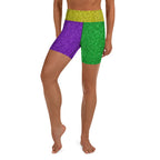 Mardi Gras Mask Yoga Shorts