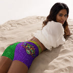 Mardi Gras Mask Yoga Shorts
