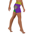Mardi Gras Mask Yoga Shorts