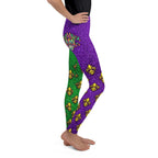 Mardi Gras Mask Youth Leggings