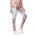 Mediterranean Paisley Crossover Leggings With Pockets