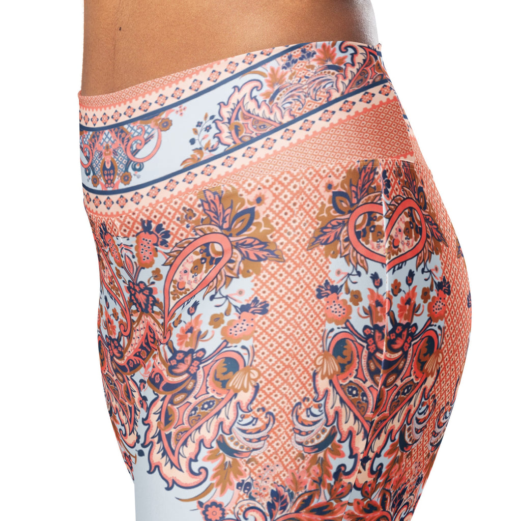 Mediterranean Paisley Flare Leggings