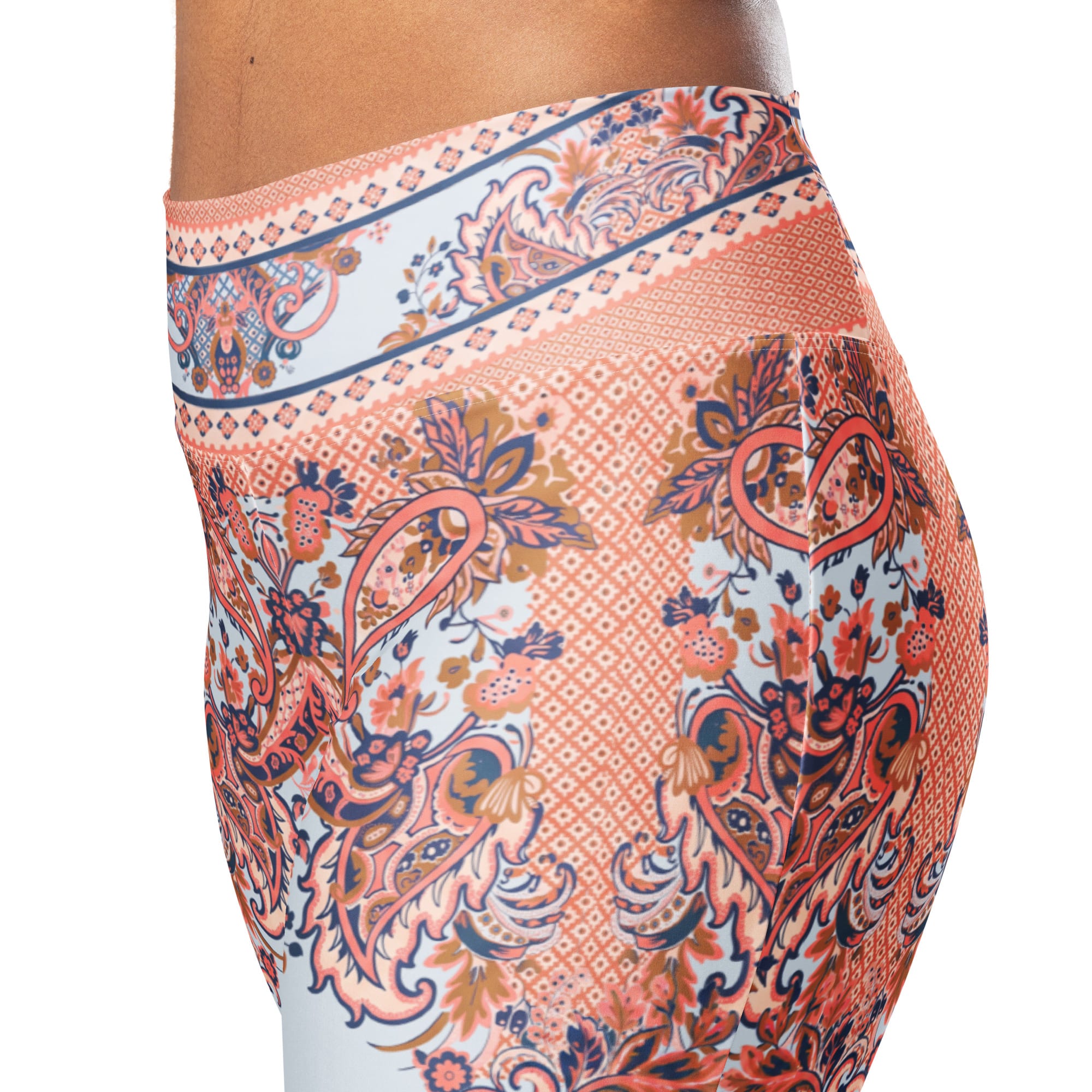 Mediterranean Paisley Flare Leggings