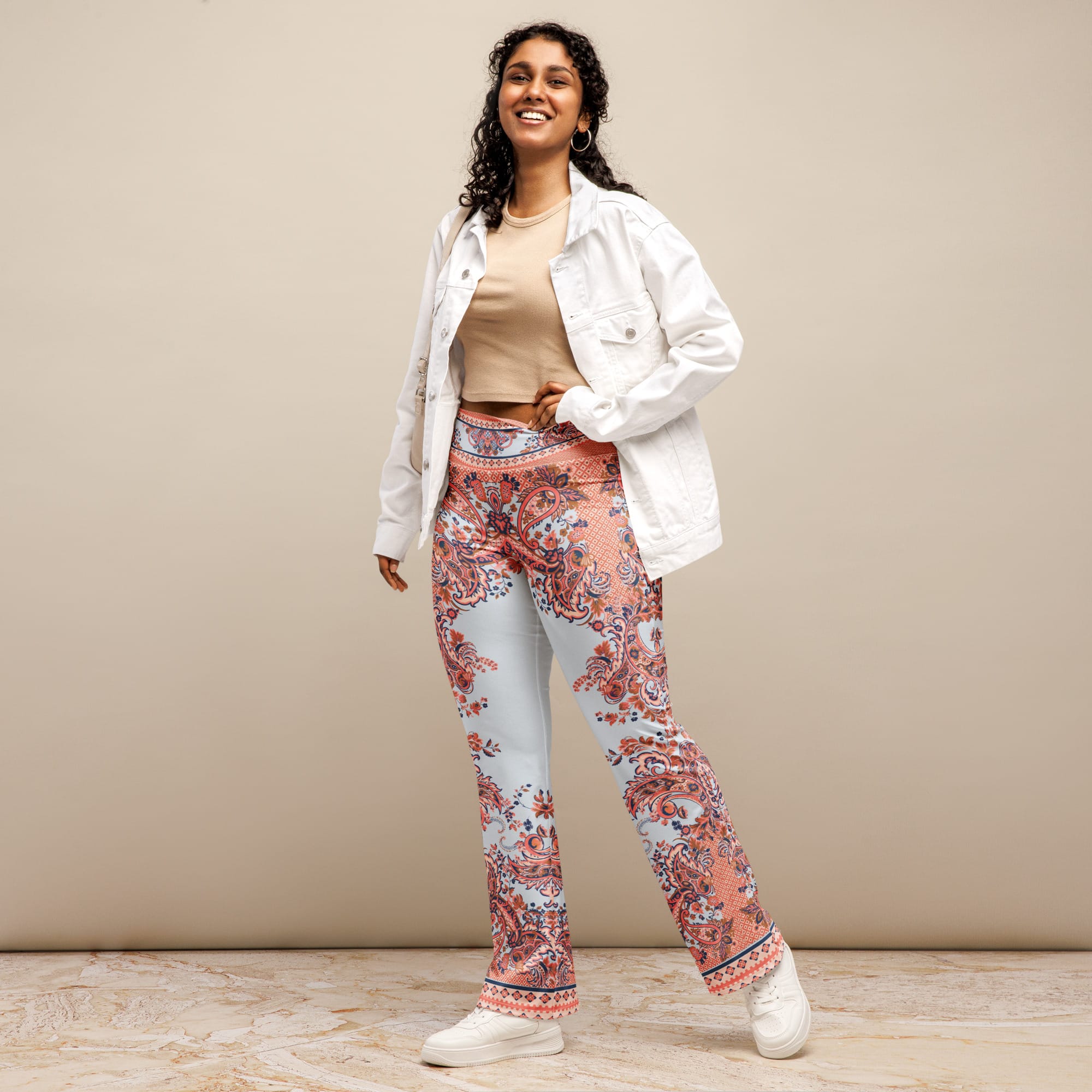 Mediterranean Paisley Flare Leggings