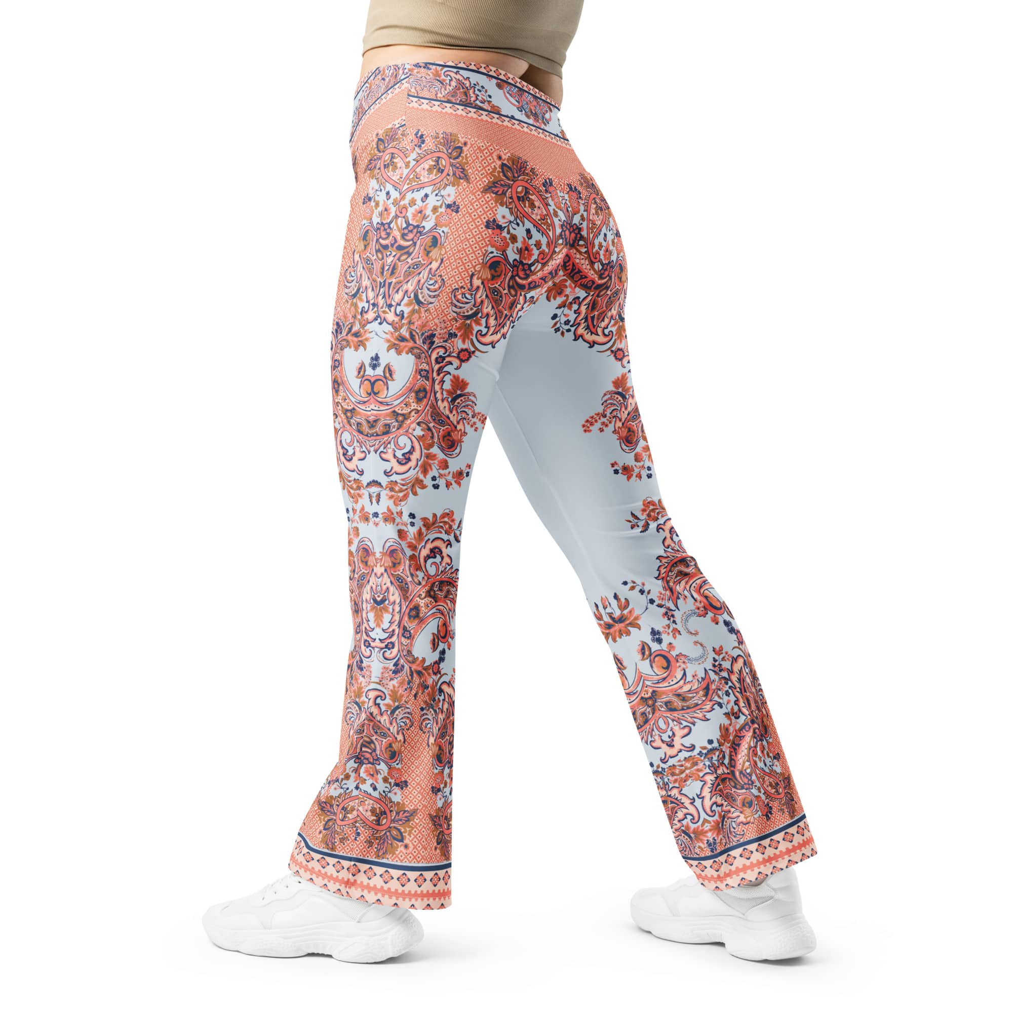 Mediterranean Paisley Flare Leggings