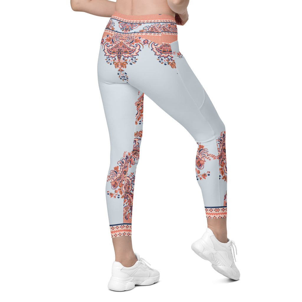 Mediterranean Paisley Leggings With Pockets