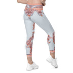 Mediterranean Paisley Leggings With Pockets
