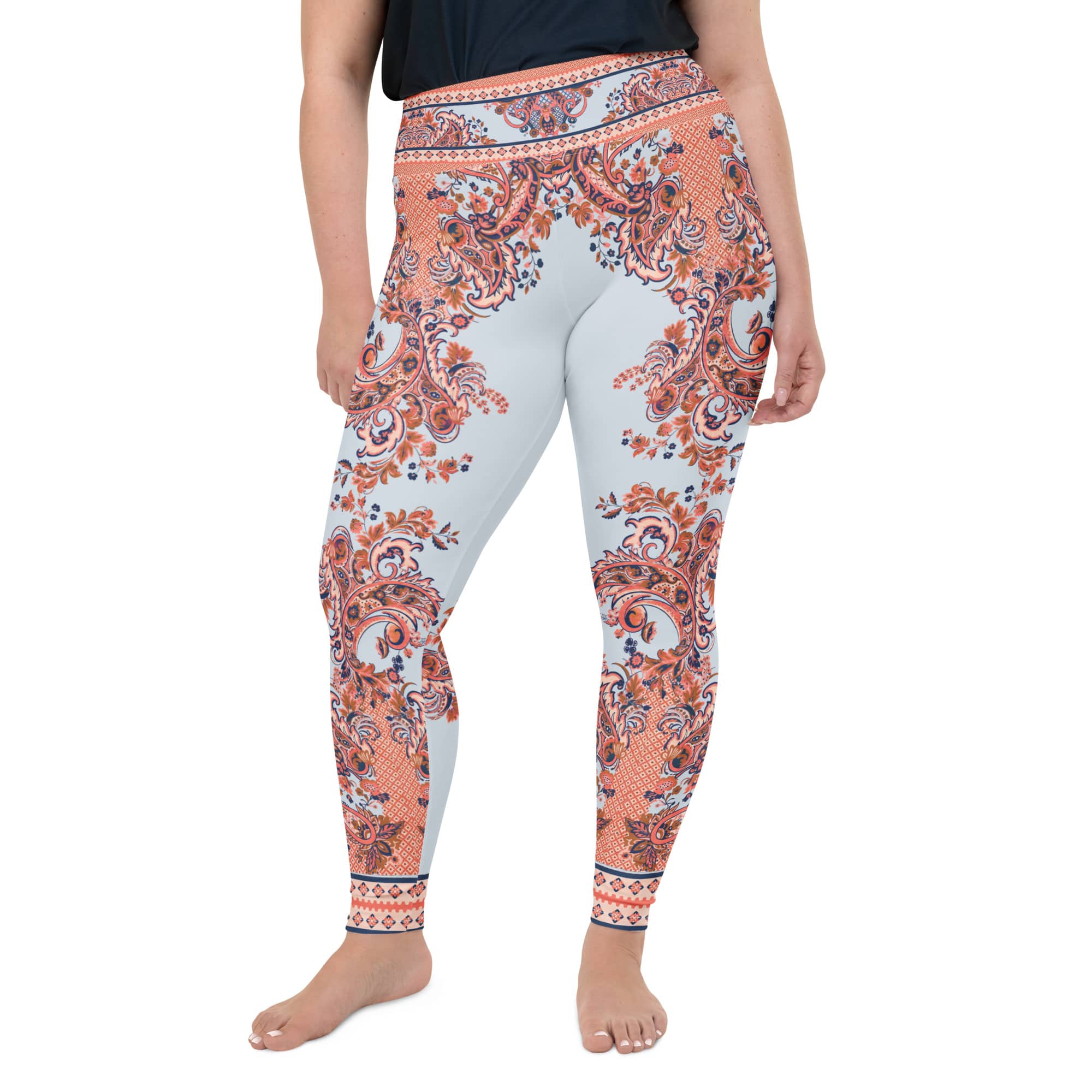 Mediterranean Paisley Plus Size Leggings