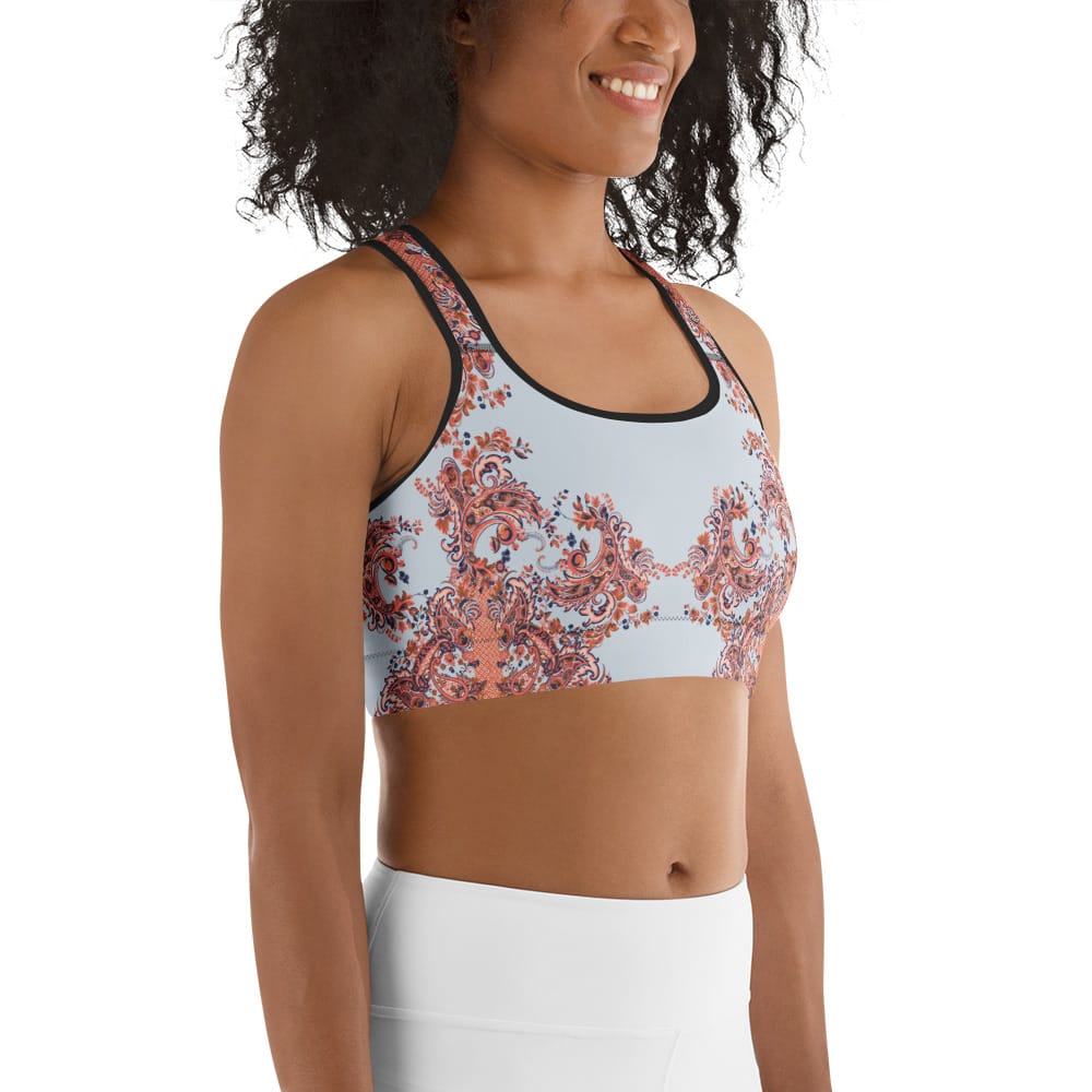 Mediterranean Paisley Sports Bra