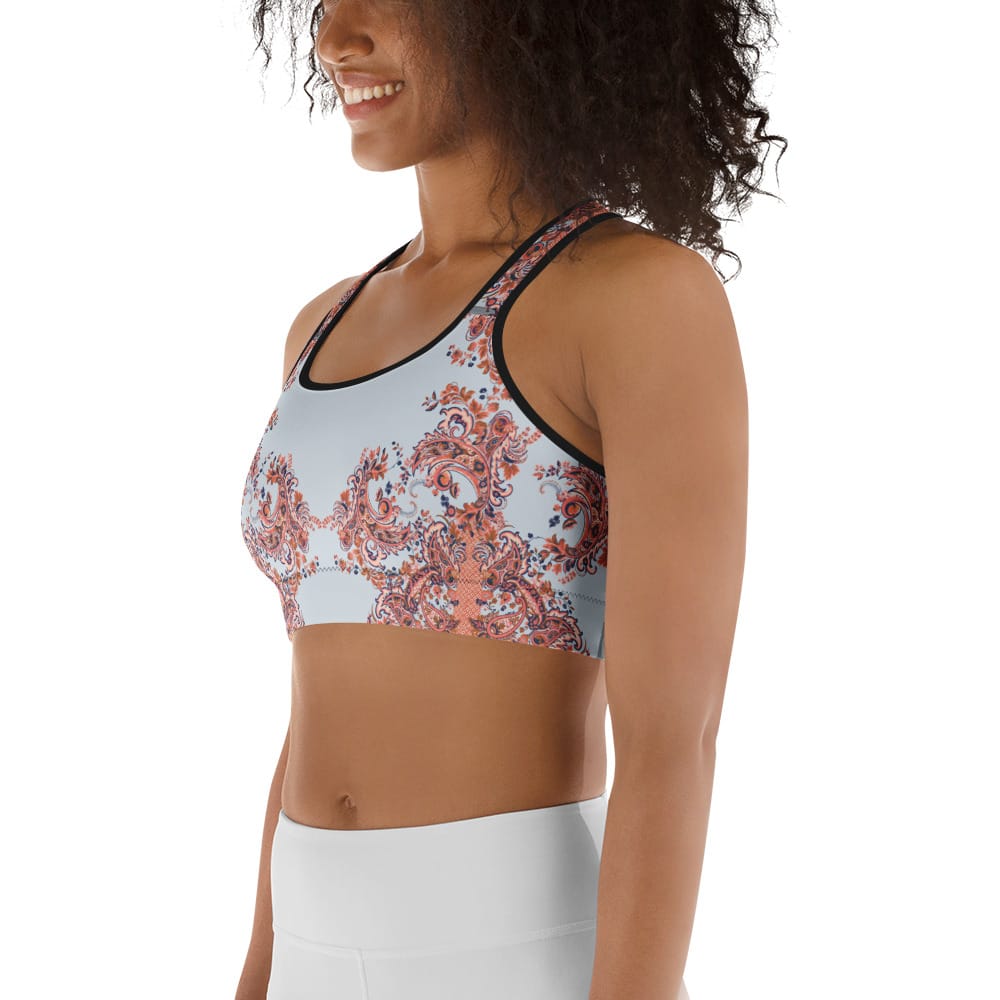 Mediterranean Paisley Sports Bra