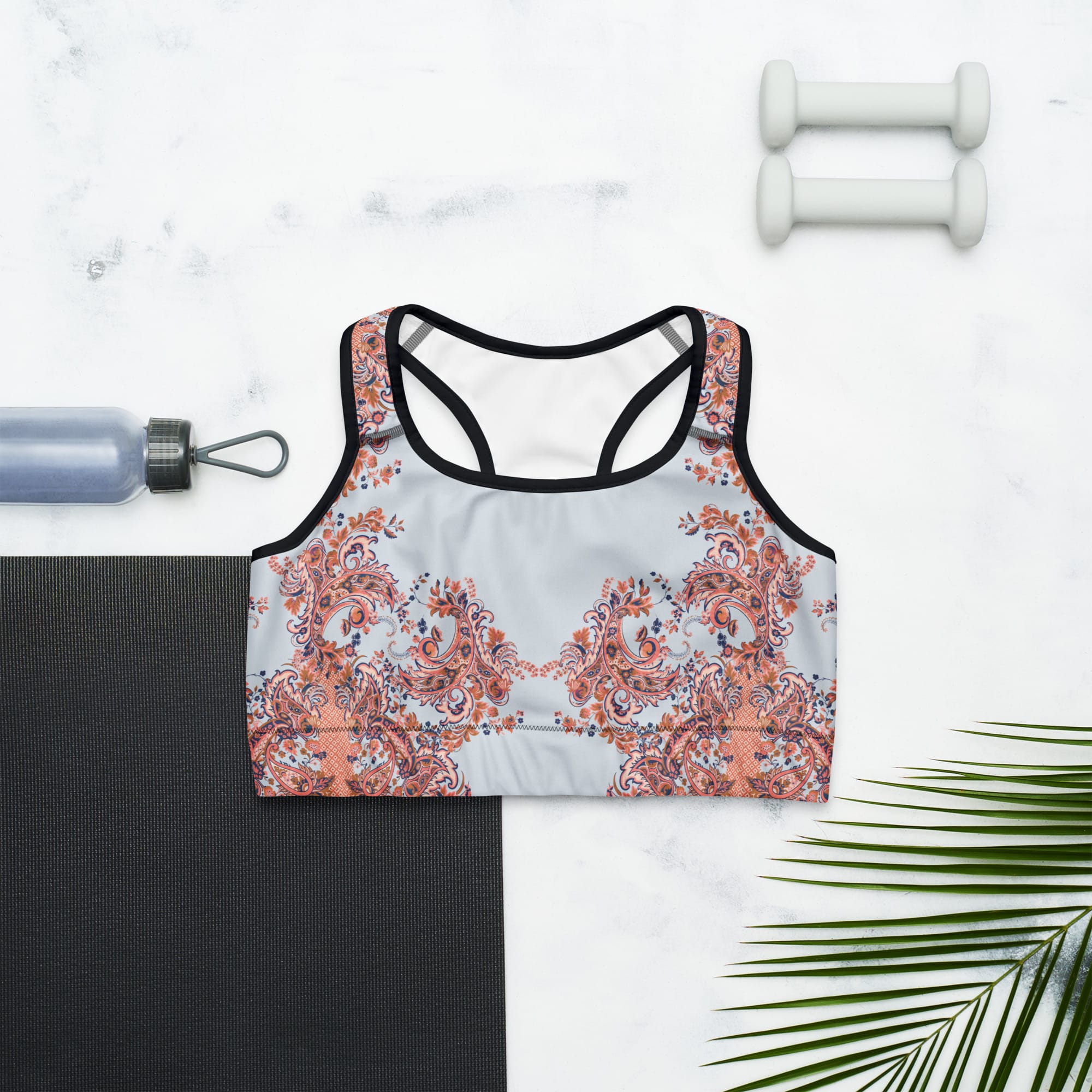 Mediterranean Paisley Sports Bra