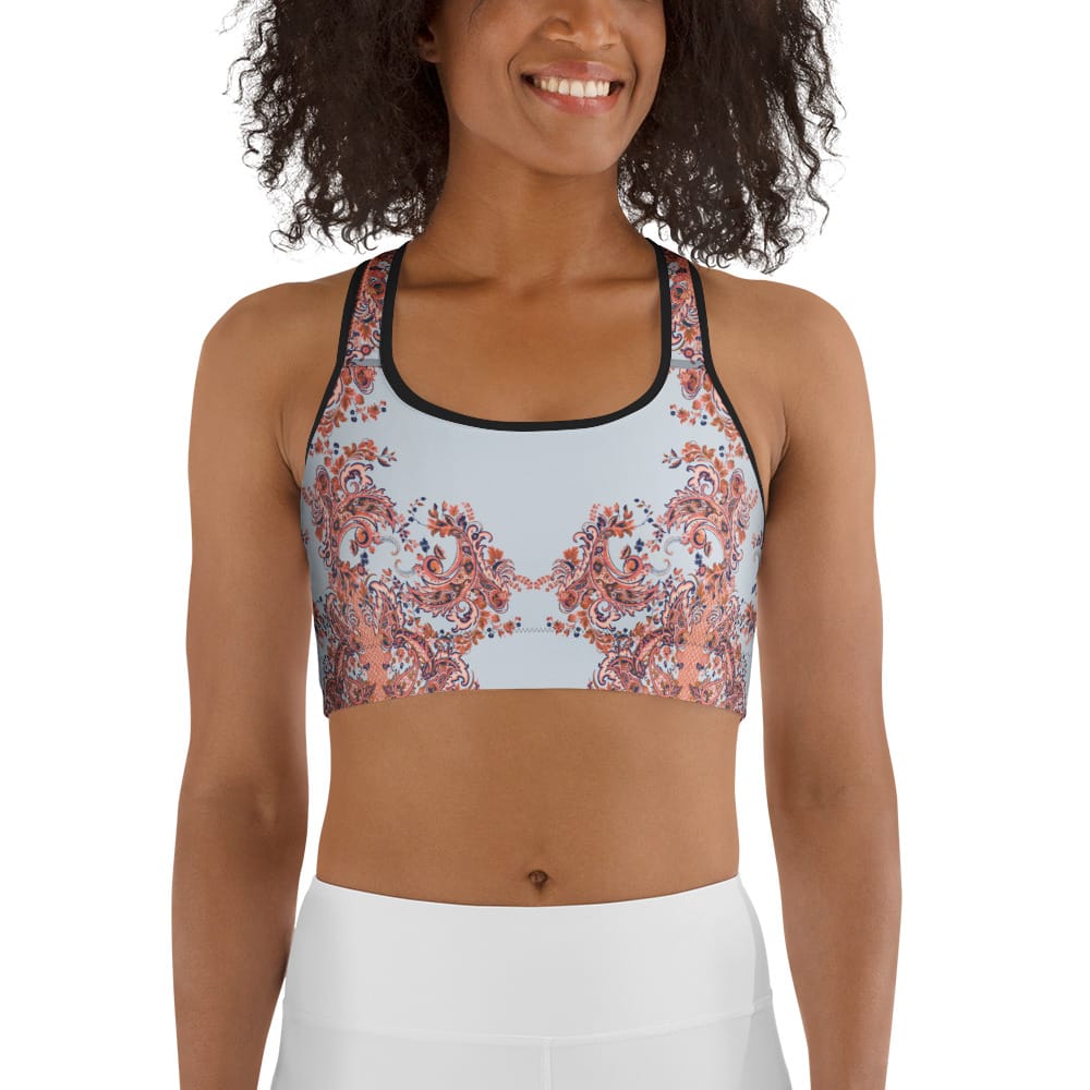 Mediterranean Paisley Sports Bra