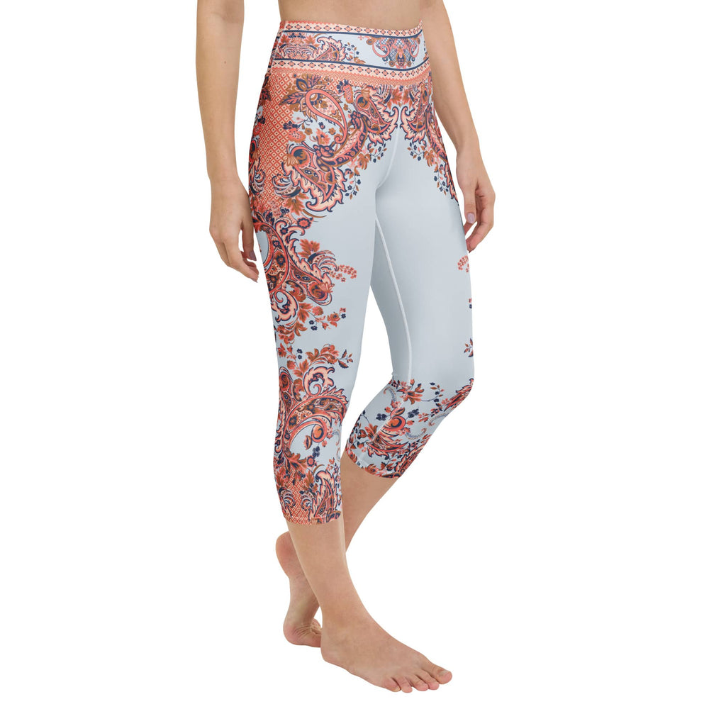 Mediterranean Paisley Yoga Capris